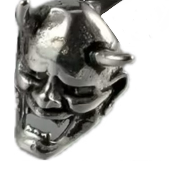 “Oni Mask” Hannya Japanese Horned Demon Gargoyle Ghost Horror Oddity Spooky Stud - Picture 8 of 10